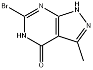 4H-Pyrazolo[3,4-d]pyrimidin-4-one, 6-bromo-1,5-dihydro-3-methyl- Structure