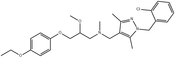 ({1-[(2-chlorophenyl)methyl]-3,5-dimethyl-1H-pyrazol-4-yl}methyl)[3-(4-ethoxyphenoxy)-2-methoxypropyl]methylamine Structure