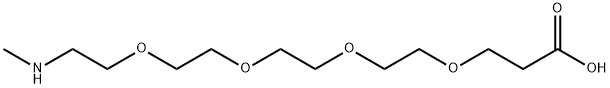 Methylamino-PEG4-acid Structure