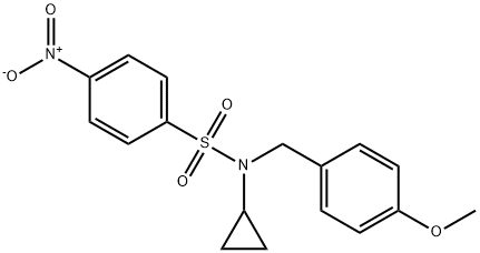 Benzenesulfonamide, N-cyclopropyl-N-[(4-methoxyphenyl)methyl]-4-nitro- Structure