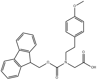 2-({[(9H-fluoren-9-yl)methoxy]carbonyl}[2-(4-methoxyphenyl)ethyl]amino)acetic acid 구조식 이미지