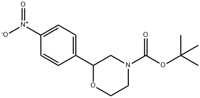 4-Morpholinecarboxylic acid, 2-(4-nitrophenyl)-, 1,1-dimethylethyl ester Structure