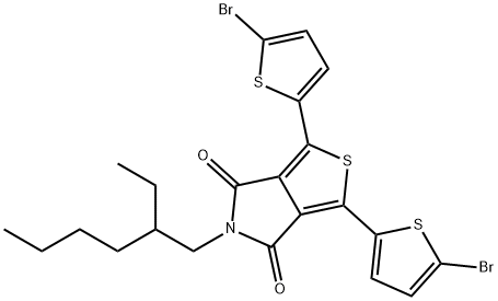 4H-Thieno[3,4-c]pyrrole-4,6(5H)-dione, 1,3-bis(5-bromo-2-thienyl)-5-(2-ethylhexyl)- Structure