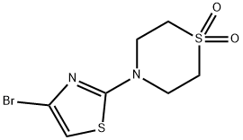 4-(4-bromothiazol-2-yl)thiomorpholine 1,1-dioxide Structure