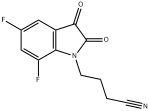 4-(5,7-difluoro-2,3-dioxo-2,3-dihydro-1H-indol-1-yl
)butanenitrile Structure