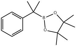 1,3,2-Dioxaborolane, 4,4,5,5-tetramethyl-2-(1-methyl-1-phenylethyl)- Structure