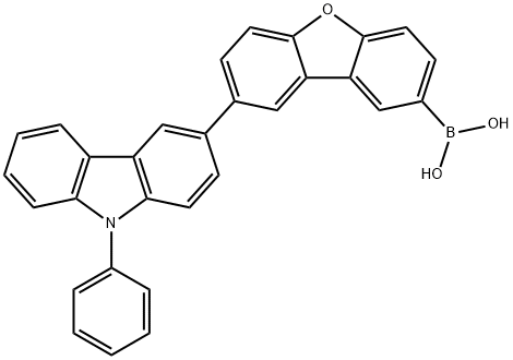Boronic acid, B-[8-(9-phenyl-9H-carbazol-3-yl)-2-dibenzofuranyl]- Structure