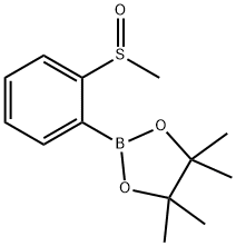1,3,2-Dioxaborolane, 4,4,5,5-tetramethyl-2-[2-(methylsulfinyl)phenyl]- 구조식 이미지