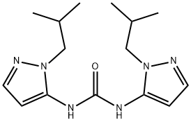 1,3-bis[1-(2-methylpropyl)-1H-pyrazol-5-yl]urea Structure