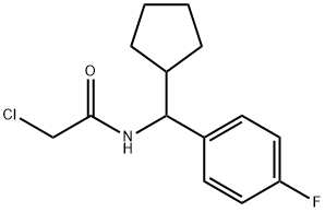 2-chloro-N-[cyclopentyl(4-fluorophenyl)methyl]acetamide Structure
