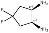 1,2-Cyclopentanediamine, 4,4-difluoro-, (1R,2S)-rel- Structure