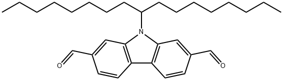 9H-Carbazole-2,7-dicarboxaldehyde, 9-(1-octylnonyl)- Structure