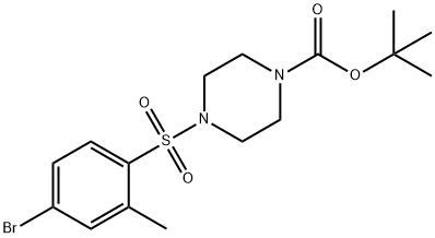 tert-butyl 4-[(4-bromo-2-methylbenzene)sulfonyl]piperazine-1-carboxylate Structure