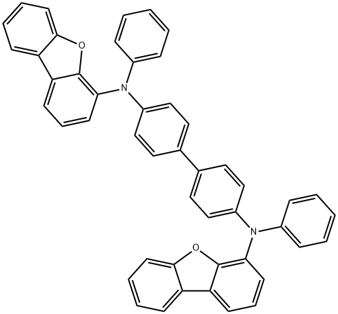 [1,1'-Biphenyl]-4,4'-diamine, N4,N4'-bis(4-dibenzofuranyl)-N4,N4'-diphenyl- Structure