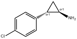 Cyclopropanamine, 2-(4-chlorophenyl)-, (1R,2S)-rel- Structure