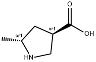 3-Pyrrolidinecarboxylic acid, 5-methyl-, (3R,5R)-rel- 구조식 이미지