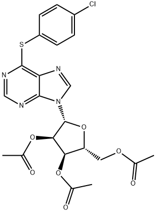 6-S-(4-Chlorophenyl)-6-thio-inosine 2',3',5'-Triacetate Structure