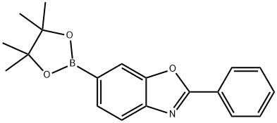 Benzoxazole, 2-phenyl-6-(4,4,5,5-tetramethyl-1,3,2-dioxaborolan-2-yl)- Structure