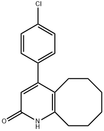 Cycloocta[b]pyridin-2(1H)-one, 4-(4-chlorophenyl)-5,6,7,8,9,10-hexahydro- Structure