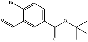 Benzoic acid, 4-bromo-3-formyl-, 1,1-dimethylethyl ester Structure