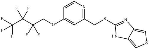 2-(((4-(2,2,3,3,4,4,4-heptafluorobutoxy)pyridin-2-yl)methyl)thio)-1H-thieno[3,4-d]imidazole(WXC06749) 구조식 이미지