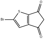 2-bromo-4H-cyclopenta[b]thiophene-4,6(5H)-dione 구조식 이미지