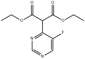 Propanedioic acid, 2-(5-fluoro-4-pyrimidinyl)-, 1,3-diethyl ester Structure