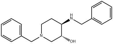 3-Piperidinol, 1-(phenylmethyl)-4-[(phenylmethyl)amino]-, (3R,4R)- 구조식 이미지