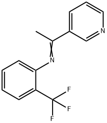 N-<1-(3-pyridyl)ethylidene>-2-(trifluoromethyl)aniline 구조식 이미지