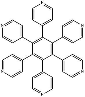 Pyridine, 4,4',4'',4''',4'''',4'''''-(1,2,3,4,5,6-benzenehexayl)hexakis- Structure