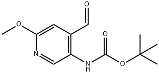 (4-Formyl-6-methoxy-pyridin-3-yl)-carbamic acid tert-butyl ester 구조식 이미지