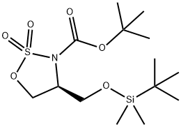 tert-butyl (4S)-4-[[tert-butyl(dimethyl)silyl]oxymethyl]-2,2-dioxooxathiazolidine-3-carboxylate Structure