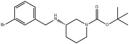 (S)-tert-Butyl 3-[(3-bromophenyl)methyl]aminopiperidine-1-carboxylate Structure