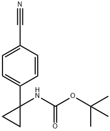 tert-butyl (1-(4-cyanophenyl)cyclopropyl)carbamate 구조식 이미지