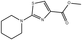 4-Thiazolecarboxylic acid, 2-(1-piperidinyl)-, methyl ester 구조식 이미지