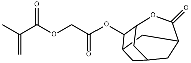 2-Propenoic acid, 2-methyl-, 2-oxo-2-[(5-oxo-4-oxatricyclo[4.3.1.13,8]undec-2-yl)oxy]ethyl ester Structure