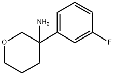 2H-Pyran-3-amine, 3-(3-fluorophenyl)tetrahydro- Structure