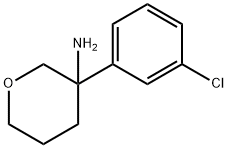 2H-Pyran-3-amine, 3-(3-chlorophenyl)tetrahydro- 구조식 이미지