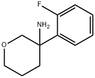 2H-Pyran-3-amine, 3-(2-fluorophenyl)tetrahydro- Structure