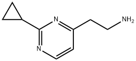 2-(2-cyclopropylpyrimidin-4-yl)ethan-1-amine Structure