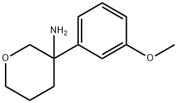 2H-Pyran-3-amine, tetrahydro-3-(3-methoxyphenyl)- 구조식 이미지