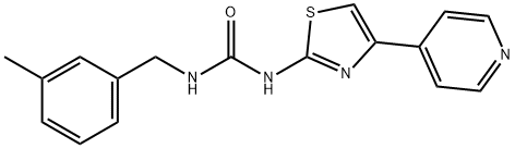 Urea, N-[(3-methylphenyl)methyl]-N'-[4-(4-pyridinyl)-2-thiazolyl]- 구조식 이미지