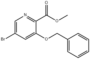 2-Pyridinecarboxylic acid, 5-bromo-3-(phenylmethoxy)-, methyl ester Structure