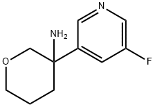 2H-Pyran-3-amine, 3-(5-fluoro-3-pyridinyl)tetrahydro- Structure