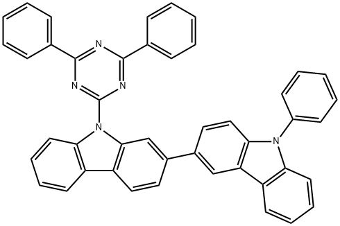 2,3'-Bi-9H-carbazole, 9-(4,6-diphenyl-1,3,5-triazin-2-yl)-9'-phenyl- Structure