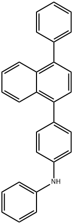Benzenamine, N-phenyl-4-(4-phenyl-1-naphthalenyl)- 구조식 이미지