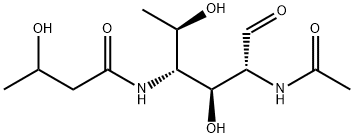 2-N-acetyl-4-N-(3-hydroxybutanoyl)-2,4,6-trideoxyglucose Structure