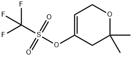 Methanesulfonic acid, 1,1,1-trifluoro-, 3,6-dihydro-2,2-dimethyl-2H-pyran-4-yl ester Structure