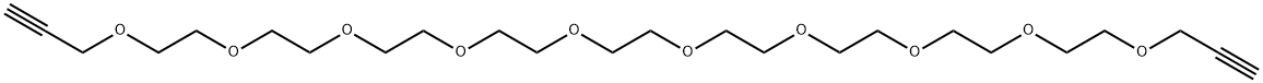 Bis-Propargyl-PEG10 Structure