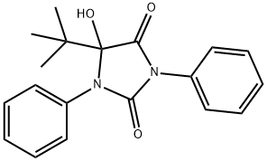 2,4-Imidazolidinedione, 5-(1,1-dimethylethyl)-5-hydroxy-1,3-diphenyl- Structure